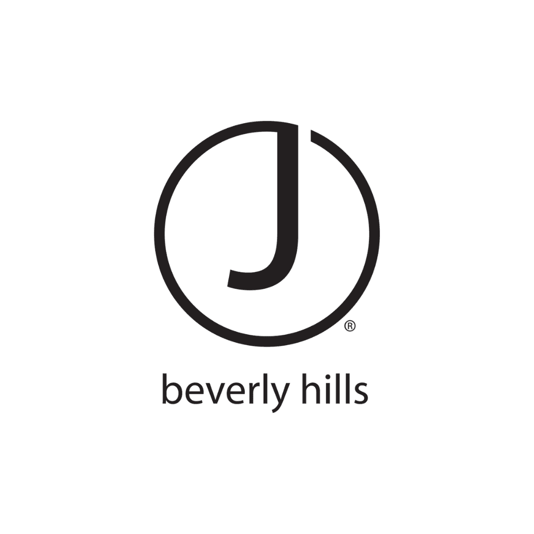 Logo with a stylized "J" and "beverly hills" text beneath.